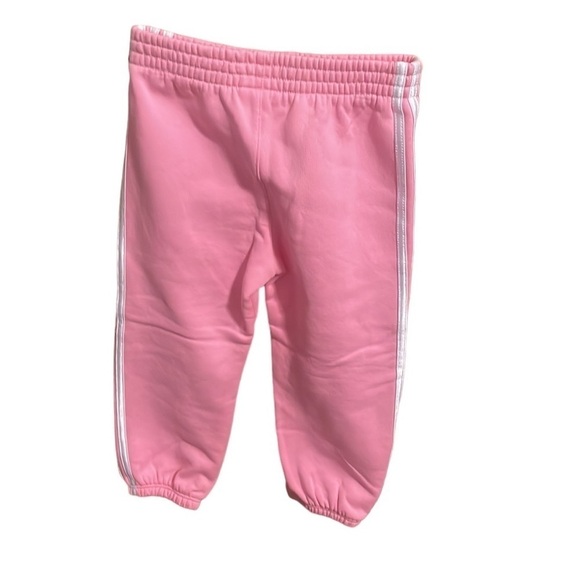 Adidas Pink Polar Fleece Sweatpants White Stripes bottoms NEW Sz 24Mos - Picture 11 of 11